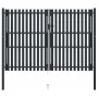 Double anthracite gray steel fence gate 306x250 cm by , garden gates - Ref: Foro24-146355, Price: 655,36 €, Discount: %
