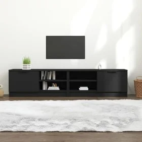 TV-Schrank 2 Stück schwarzes Sperrholz 80x35x36,5 cm von , TV-Möbel - Ref: Foro24-811469, Preis: 102,58 €, Rabatt: %