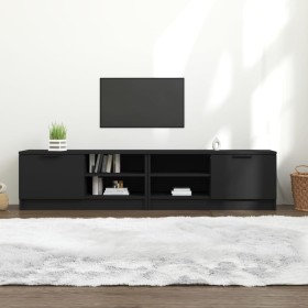 TV-Schrank 2 Stück schwarzes Sperrholz 80x35x36,5 cm von , TV-Möbel - Ref: Foro24-811469, Preis: 104,47 €, Rabatt: %