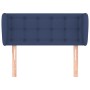 Cabecero de tela azul 103x23x78/88 cm