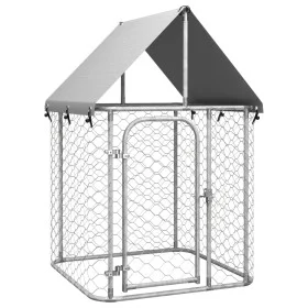 Outdoor-Zwinger mit Dach 100x100x150 cm von , Hundehütten und Zäune - Ref: Foro24-171495, Preis: 79,34 €, Rabatt: %