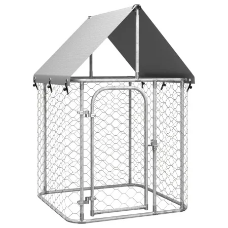 Outdoor kennel with roof 100x100x150 cm by , Dog kennels and fences - Ref: Foro24-171495, Price: 77,84 €, Discount: %