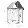 Outdoor kennel with roof 100x100x150 cm by , Dog kennels and fences - Ref: Foro24-171495, Price: 77,84 €, Discount: %