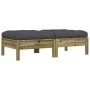 Taburetes de jardín con cojines 2 uds madera de pino impregnada by , Modular outdoor sofas - Ref: Foro24-838172, Price: 129,3...