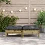 Taburetes de jardín con cojines 2 uds madera de pino impregnada by , Modular outdoor sofas - Ref: Foro24-838172, Price: 129,3...