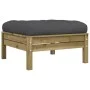 Taburetes de jardín con cojines 2 uds madera de pino impregnada by , Modular outdoor sofas - Ref: Foro24-838172, Price: 129,3...
