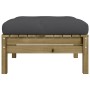 Taburetes de jardín con cojines 2 uds madera de pino impregnada by , Modular outdoor sofas - Ref: Foro24-838172, Price: 107,4...