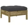 Taburetes de jardín con cojines 2 uds madera de pino impregnada by , Modular outdoor sofas - Ref: Foro24-838172, Price: 129,3...