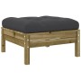 Taburetes de jardín con cojines 2 uds madera de pino impregnada by , Modular outdoor sofas - Ref: Foro24-838172, Price: 107,4...
