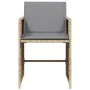 Sillones jardín con cojines 4 uds ratán sintético beige mezcla by , Garden chairs - Ref: Foro24-364989, Price: 171,13 €, Disc...