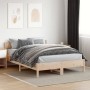 Bettgestell aus weißem Kiefernholz mit Kopfteil 150 x 200 cm von , Betten und Lattenroste - Ref: Foro24-842746, Preis: 116,00...