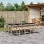 Set comedor de jardín 11 pzas con cojines ratán sintético beige de , Conjuntos de jardín - Ref: Foro24-3211296, Precio: 808,6...