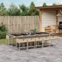Set comedor de jardín 11 pzas con cojines ratán sintético beige by , Garden sets - Ref: Foro24-3211296, Price: 709,51 €, Disc...