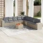 Gartensofa-Set mit 10-teiligen beigen Kissen aus synthetischem Rattan. von , Gartensets - Ref: Foro24-3225492, Preis: 609,05 ...