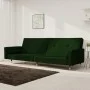 Sofá cama de 2 plazas con dos almohadas terciopelo verde oscuro by , Sofas - Ref: Foro24-375751, Price: 283,01 €, Discount: %