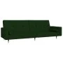 Sofá cama de 2 plazas con dos almohadas terciopelo verde oscuro by , Sofas - Ref: Foro24-375751, Price: 283,01 €, Discount: %