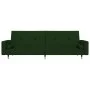 Sofá cama de 2 plazas con dos almohadas terciopelo verde oscuro by , Sofas - Ref: Foro24-375751, Price: 283,01 €, Discount: %