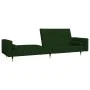 Sofá cama de 2 plazas con dos almohadas terciopelo verde oscuro by , Sofas - Ref: Foro24-375751, Price: 283,01 €, Discount: %
