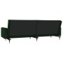 Sofá cama de 2 plazas con dos almohadas terciopelo verde oscuro by , Sofas - Ref: Foro24-375751, Price: 287,99 €, Discount: %