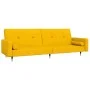 Sofá cama de 2 plazas con dos almohadas terciopelo amarillo by , Sofas - Ref: Foro24-375753, Price: 280,13 €, Discount: %