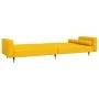 Sofá cama de 2 plazas con dos almohadas terciopelo amarillo by , Sofas - Ref: Foro24-375753, Price: 280,13 €, Discount: %