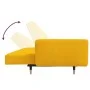 Sofá cama de 2 plazas con dos almohadas terciopelo amarillo by , Sofas - Ref: Foro24-375753, Price: 280,13 €, Discount: %