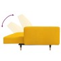 Sofá cama de 2 plazas con dos almohadas terciopelo amarillo by , Sofas - Ref: Foro24-375753, Price: 285,05 €, Discount: %