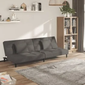 Zweiplätziges Schlafsofa mit zwei dunkelgrauen Samtkissen. von , Sofas - Ref: Foro24-375808, Preis: 245,68 €, Rabatt: %