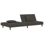 Sofá cama de 2 plazas con dos almohadas terciopelo gris oscuro by , Sofas - Ref: Foro24-375808, Price: 245,68 €, Discount: %