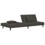 Sofá cama de 2 plazas con dos almohadas terciopelo gris oscuro by , Sofas - Ref: Foro24-375808, Price: 250,51 €, Discount: %