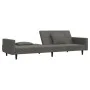 Sofá cama de 2 plazas con dos almohadas terciopelo gris oscuro by , Sofas - Ref: Foro24-375817, Price: 276,38 €, Discount: %