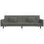 Sofá cama de 2 plazas con dos almohadas terciopelo gris oscuro by , Sofas - Ref: Foro24-375817, Price: 276,38 €, Discount: %