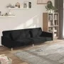 Sofá cama de 2 plazas con dos almohadas tela negro by , Sofas - Ref: Foro24-375801, Price: 280,16 €, Discount: %