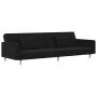 Sofá cama de 2 plazas con dos almohadas tela negro by , Sofas - Ref: Foro24-375801, Price: 280,16 €, Discount: %