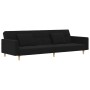 Sofá cama de 2 plazas con dos almohadas tela negro by , Sofas - Ref: Foro24-375801, Price: 285,00 €, Discount: %