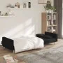 Sofá cama de 2 plazas con dos almohadas tela negro by , Sofas - Ref: Foro24-375801, Price: 280,16 €, Discount: %