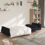 Sofá cama de 2 plazas con dos almohadas tela negro by , Sofas - Ref: Foro24-375801, Price: 285,00 €, Discount: %