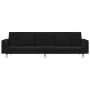 Sofá cama de 2 plazas con dos almohadas tela negro by , Sofas - Ref: Foro24-375801, Price: 280,16 €, Discount: %