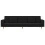 Sofá cama de 2 plazas con dos almohadas tela negro by , Sofas - Ref: Foro24-375801, Price: 285,00 €, Discount: %