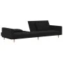 Sofá cama de 2 plazas con dos almohadas tela negro by , Sofas - Ref: Foro24-375801, Price: 280,16 €, Discount: %