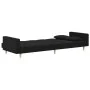 Sofá cama de 2 plazas con dos almohadas tela negro by , Sofas - Ref: Foro24-375801, Price: 280,16 €, Discount: %