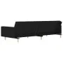 Sofá cama de 2 plazas con dos almohadas tela negro by , Sofas - Ref: Foro24-375801, Price: 280,16 €, Discount: %