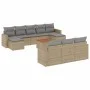 Set de sofás de jardín 11pzas con cojines ratán sintético beige by , Modular outdoor sofas - Ref: Foro24-3224344, Price: 643,...
