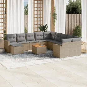 Set de sofás de jardín 12 pzas y cojines ratán sintético marrón by , Modular outdoor sofas - Ref: Foro24-3224421, Price: 713,...