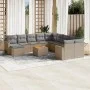 Set de sofás de jardín 12 pzas y cojines ratán sintético marrón by , Modular outdoor sofas - Ref: Foro24-3224421, Price: 713,...