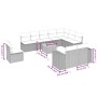 Set de sofás de jardín 11pzas con cojines ratán sintético beige by , Garden sets - Ref: Foro24-3225499, Price: 639,04 €, Disc...
