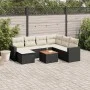 Set de sofás de jardín 8 piezas y cojines ratán sintético negro by , Modular outdoor sofas - Ref: Foro24-3224236, Price: 450,...