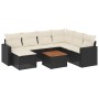 Set de sofás de jardín 8 piezas y cojines ratán sintético negro by , Modular outdoor sofas - Ref: Foro24-3224236, Price: 420,...