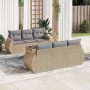 Gartensofagarnitur 7-teilig mit Kissen aus synthetischem Rattan in Beige. von , Gartensets - Ref: Foro24-3253446, Preis: 521,...
