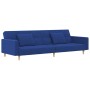 Sofá cama de 2 plazas con dos almohadas tela azul by , Sofas - Ref: Foro24-375803, Price: 295,47 €, Discount: %
